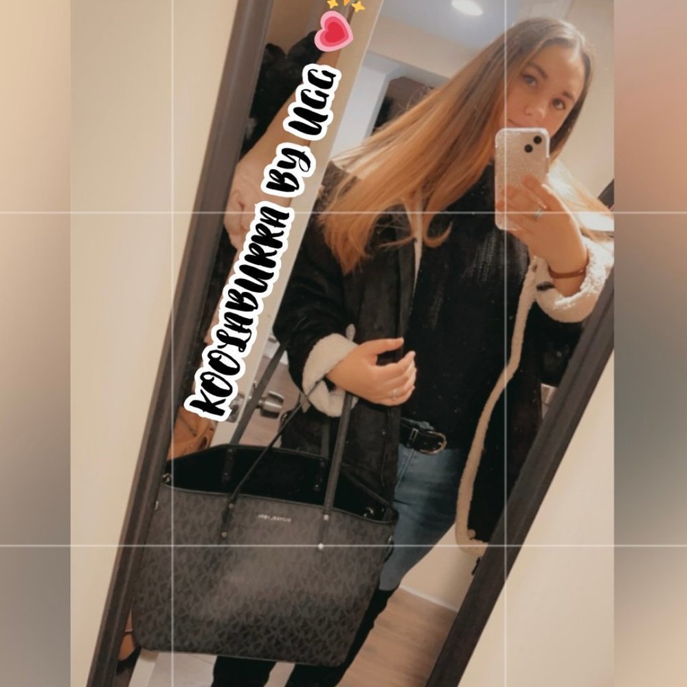 *READ BELOW* Koolaburra by UGG Women’s Black Jacket with Off White Fur Lining💗